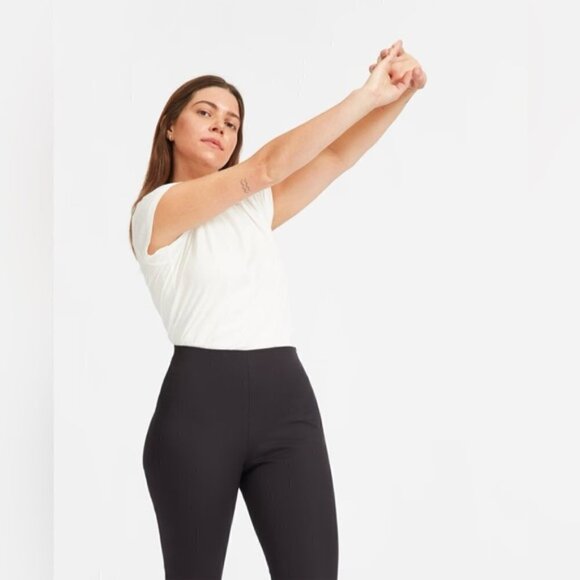 Everlane The Curvy Side-Zip Stretch Cotton Pant black size 10 - Picture 3 of 16